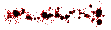 a flashing red and black divider of blood splatters
