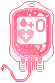 a pink pixel of a bloodbag