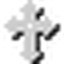 a small pixel of a silver crucifix
