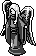 a pixel sprite of an angel statue